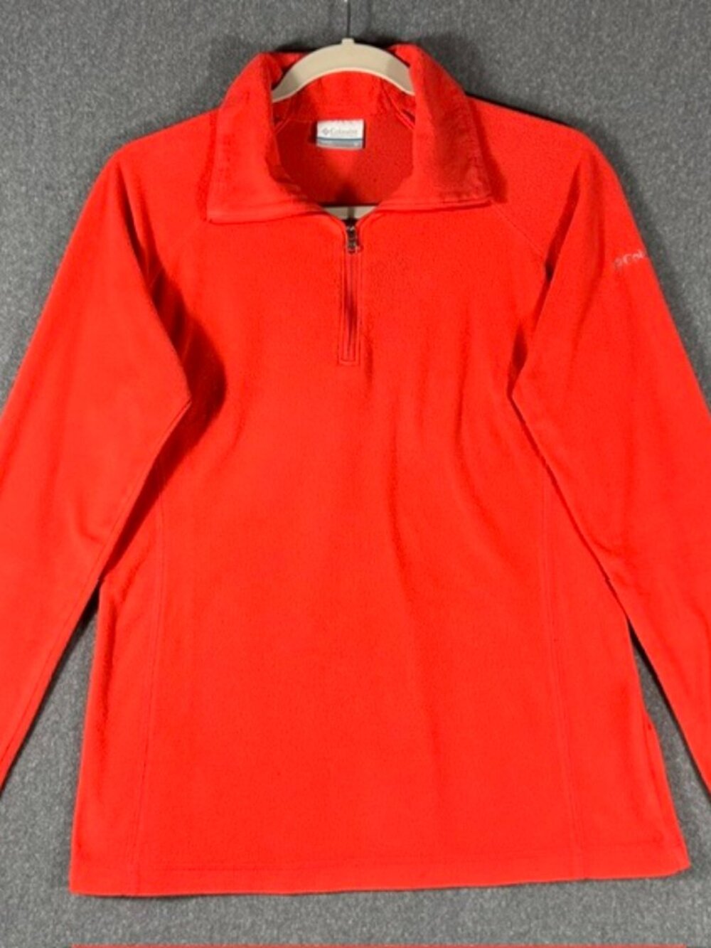 Columbia Qtr Zip Fleece Pullover Womens Sz Med Pink/Melon Lightweight Activewear
